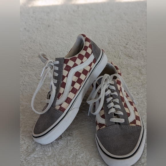 Vans Shoes - Great Condition: Vans Old Skool checkerboard Suede/Canvas Women’s 5.5 (M…